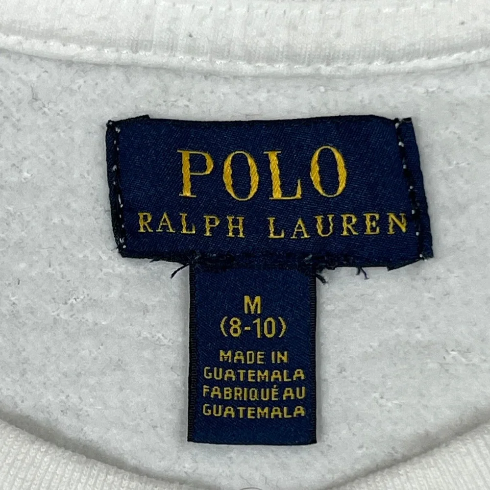 Polo Ralph Lauren Girls Dress White M 8-10 Long Sleeve Bear Ice Skate‎ Penguin